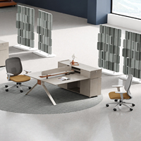 Postes de travail modulaires modernes pour cadres, table de bureau, fabricant chinois, matériau en bois durable à assembler, pour 2, 4 ou 6 personnes
