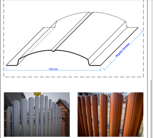 Mạ kẽm đá đen đường thép kim loại hàng rào Máy điển hình kim loại hàng rào ván cuộn tạo thành máy kim loại picket hàng rào máy - Product Image 6