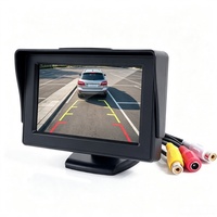 Monitor de Coche OEM de Fábrica DC9V-36V, Pantalla HD de Marcha Atrás para Estacionamiento, OLED de 4.3 Pulgadas 16:9 a Color, Pantalla de Visión Trasera, 2 Entradas de Video, 1 Año de Garantía