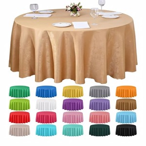 <span class=keywords><strong>Nappe</strong></span> Ronde Moderne Imperméable et Anti-Taches pour la Décoration de la Maison, Tissu Premium pour Mariages, Banquets et Événements Extérieurs - Product Image 2