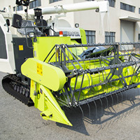 Moissonneuse-batteuse à alimentation complète Wubota 100 CV à axe vertical avec rouleaux de battage à dents en pointe pour le riz