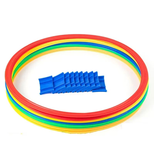 Wholesale New Outdoor Funny <b>Physical</b> Training Sport Toys Kids 38cm 10 Hoops Connectors Lattice Jump Ring Set Sensory - Product Image 3