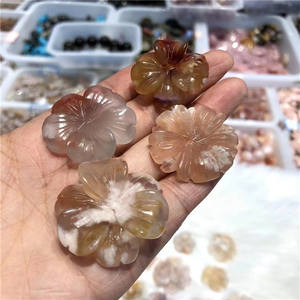 Nuovi arrivi artigianato in pietra semipreziosa fiore di ciliegio naturale <span class=keywords><strong>agata</strong></span> intagliato fiore di pesca per regalo - Product Image 4