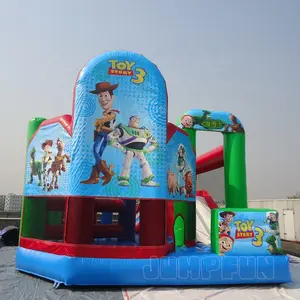 Bom preço Impressão personalizada inflatabe combo de 6 por 5 metros para crianças, casa de salto e escorregador, uso comercial