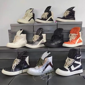 Baskets montantes de créateur pour femmes, à lacets, en cuir rose, à semelle épaisse, modè<span class=keywords><strong>le</strong></span> Geobasket pour hommes - Product Image 3