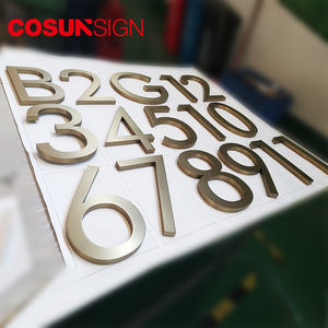 COSUN-Petite enseigne en acier inoxydable 304, design moderne, pour numéro de maison flottant - Product Image 4