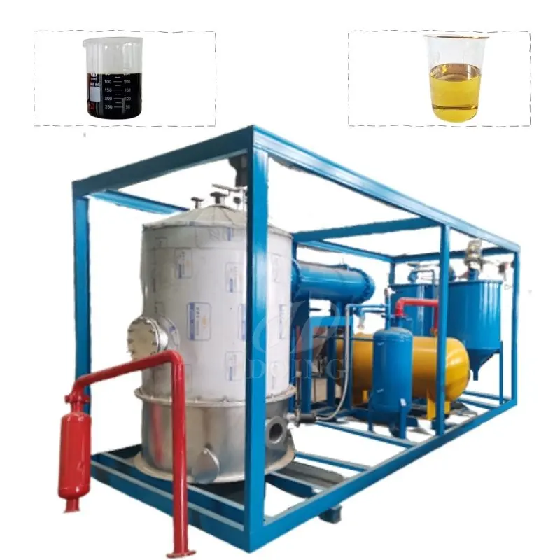 Máquina de destilação de óleo de motor de resíduos de longa vida útil, máquina de destilação de óleo de pirólise com capacidade de 100kg a 14 toneladas