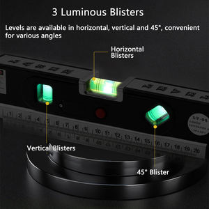 เครื่องสร้างระดับเลเซอร์ Niveau,อุปกรณ์สำหรับใช้ในการก่อสร้างในแนวนอนลายเส้นข้ามเส้นอินฟราเรด2เส้นมองเห็นกลางคืนบับเบิ้ล - Product Image 4