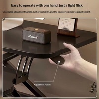 Convertisseur de bureau assis-debout réglable en hauteur en forme de X avec plateau pour clavier et support d'écran pour ordinateur portable