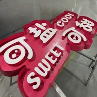 Lettres décoratives murales personnalisées 3D cristal gelée acrylique néon LED pour la maison, le bureau, les entreprises, les magasins, les centres commerciaux, les parcs et les voitures.