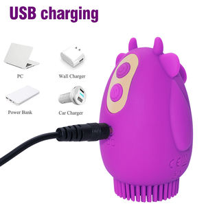 Waterdichte schattige dierenvibrator 2-in-1 oplaadbaar, clitoriszuiger & zachte borstelmassager, seksspeeltje voor volwassen vrouwen - Product Image 6