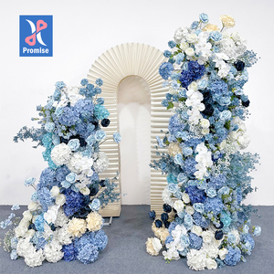 Arco de Flores Artificiales para Boda, Fondo Decorativo con Arreglo Floral de Rosas e Hortensias para Decoración de Bodas - Product Image 1
