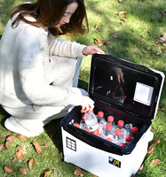 Boîte isotherme portable et étanche pour extérieur, glacière pour camping, pique-nique familial, pêche et rangement d'articles de pêche