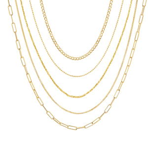 Collar de <span class=keywords><strong>Cadena</strong></span> Personalizado MaiYi, Cadenas de Oro Real de 14K, Collar de <span class=keywords><strong>Cadena</strong></span> Cubana con Cuentas - Product Image 1