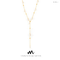 Collier Ras-du-Cou Luxe Rétro Niche Perles d'Imitation Gland Chaîne Clavicule Or 18K Bijoux pour Fêtes et Occasions