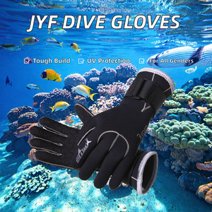ถุงมือดำน้ำยี่ห้อ JYF ราคาดีที่สุด หนา 3 มม. ผลิตด้วยเทคนิคเย็บ 4 เข็ม 6 เส้น อุปกรณ์สำหรับฤดูหนาว - Product Image 2