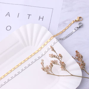 थोक कस्टम सर्वश्रेष्ठ विक्रेता के लिए 18K सोना मढ़वाया फ्लैट मरीना लिंक टखने कंगन महिलाओं पायल - Product Image 4