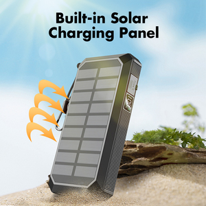 แบตสำรองพลังงานแสงอาทิตย์คุณภาพสูง 10000mAh ชาร์จเร็ว สายชาร์จแบบยืดหดได้ ชาร์จไร้สายแบบแม่เหล็ก - Product Image 5