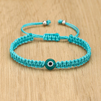 Pulsera de Hilo Rojo Hecha a Mano con Amuleto de Ojo Turco para Mujer, Ajustable, Joyería Religiosa, Protección, Regalo de la Suerte