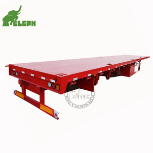 20ft 40ft 40-60ton transporte de contenedores de 2 ejes de 3 ejes semi remolque de plataforma para África Filipinas - Product Image 3