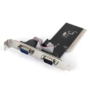 台式电脑双端口PCI串行卡PCI至DB9 RS232 COM端口扩展适配器