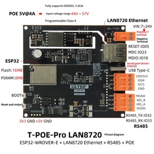 HT Original Nueva Tarjeta de Desarrollo LILYGO T-Internet-POE V2 ESP32 LAN8720 Wi-Fi Bluetooth Ethernet con Ranura para Tarjeta TF - Product Image 2