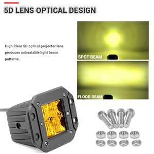 Valesun - Nueva Luz de Conducción LED de 16 W, Lente 5D, 5, 7 y 9 Pulgadas, Luz de Conducción Blanca y Amarilla, Haz Combinado de Punto e Inundación, Luz de Reversa para ATV y SUV - Product Image 2