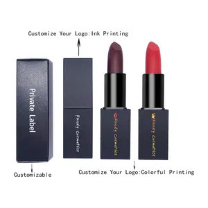 Factory Create Your Own Lipstick Brand Containers And Packaging Wholesale Korean Cosmetics Nude Matte Bullet Magnetic Lipstick