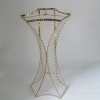 Support de fleurs en métal doré moderne de haute qualité pièce maîtresse de table de mariage élégante et décoration de fête