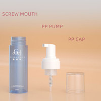 Bouteille pompe en mousse plastique PET design coloré pour nettoyant pour le visage mousse à raser et savon liquide pour les mains