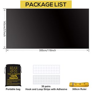 Stores occultants temporaires portables <span class=keywords><strong>à</strong></span> <span class=keywords><strong>découper</strong></span> sur mesure 300x145cm 100% occultants <span class=keywords><strong>à</strong></span> coller sur les fenêtres - Product Image 5