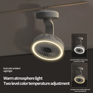 Hxtc88 Mới Trong Nhà Ngoài Trời <span class=keywords><strong>LED</strong></span> Ánh Sáng Ban Đêm Treo Mini Máy Tính Để Bàn Nhỏ Nhỏ Có Thể Sạc Lại USB Bàn Bảng Fan Với Cơ Sở Móc - Product Image 5