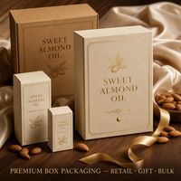 LCHBIO Minyak Pembawa Ekstrak Herbal Almond Manis 100% Murni Cold Pressed Grosir Massal Tanpa Pemurnian Kelas Kosmetik Alami