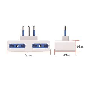 Adaptador Estándar Europeo para Enchufe Chileno, Enchufe de Cobre con Conversión de Enchufe, 10A 250V - Product Image 1