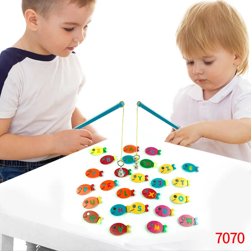 7070 Slotic Magnetische Fishing Game Toy Alfabet Abc Vis Springende Leren Onderwijs Engels Voorschoolse Board Games