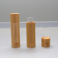 Tube vide en bambou de 5 ml pour baume à lèvres, cire à lèvres et rouge à lèvres, à remplir librement
