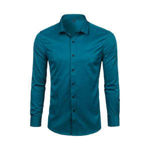 Camisa Casual de Corte Ajustado para Hombre con Botones, Hecha de Algodón Premium, Ideal para la Oficina, Estilo Casual y para un Look Elegante de Fin de Semana - Product Image 1