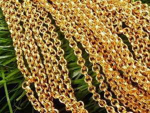 Chaîne à maillons épais en laiton plaqué or 14K pour la fabrication de bijoux religieux, longueur personnalisée, fournitures artisanales, composants DIY faits à la main - Product Image 4