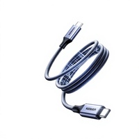 Kabel Pengisian Cepat Dual-Head Type-C PD100W 5A Berbahan Aluminium Alloy Magnetik dengan Desain Kepang, Kompatibel CToC untuk Berbagai Perangkat