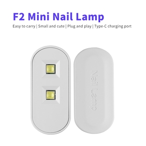 Snrqi OEM F2 Salon Máy Sấy 6W 365 + 405nm Nguồn Kép Đèn Mini Trắng Biểu Tượng Tùy Chỉnh Tái Chế Nhựa UV LED Nail Chữa Thiết Bị - Product Image 2