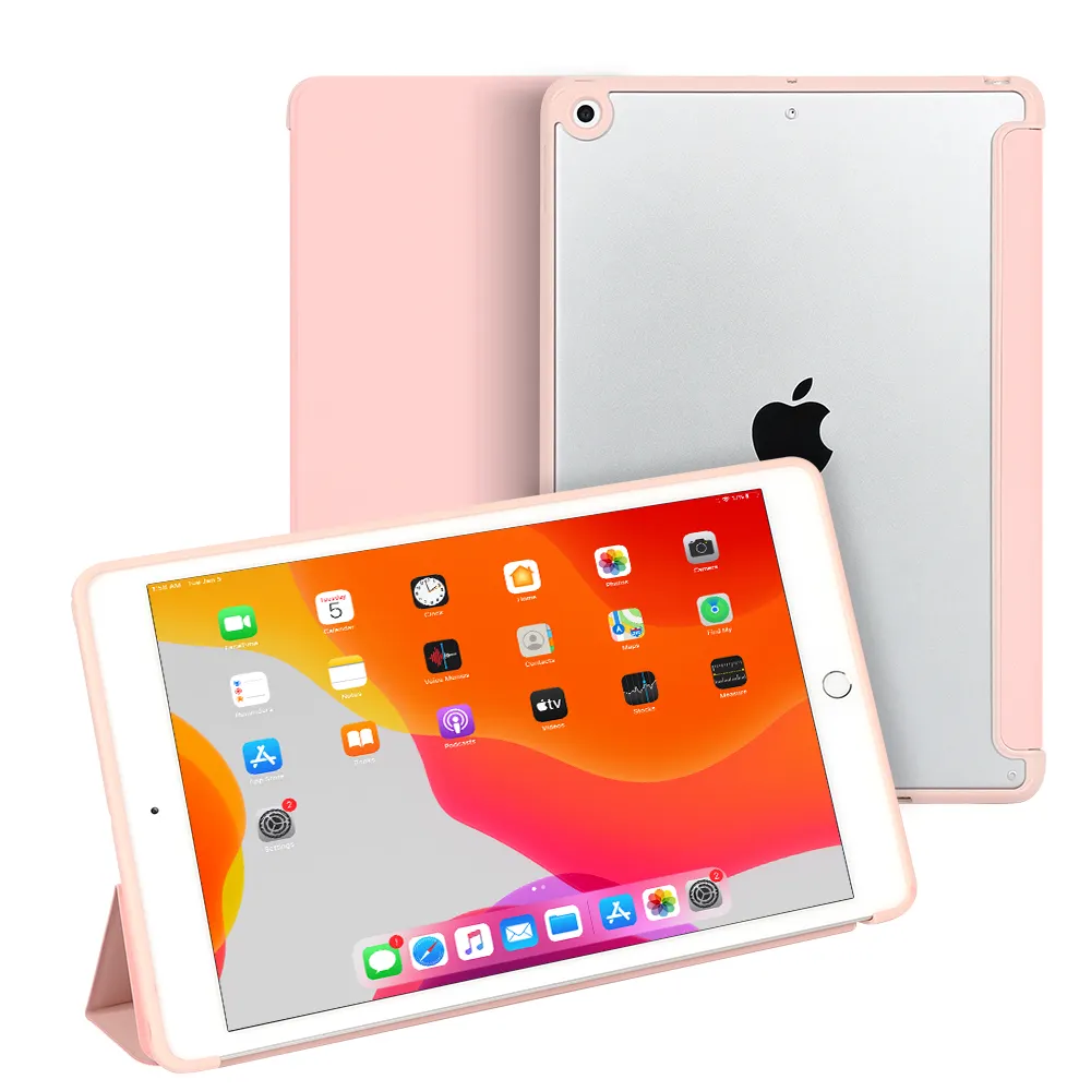 For iPad Mini 6 Case, With Apple Pencil Holder Tri-fold Auto Sleep/Wake Case For iPad Mini 6 Tablet Cover
