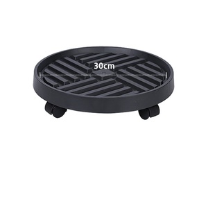 Plant Caddy Stand Round Pallet Pot Saucer <b>with</b> <b>Lock</b> <b>Wheels</b> - Product Image 4