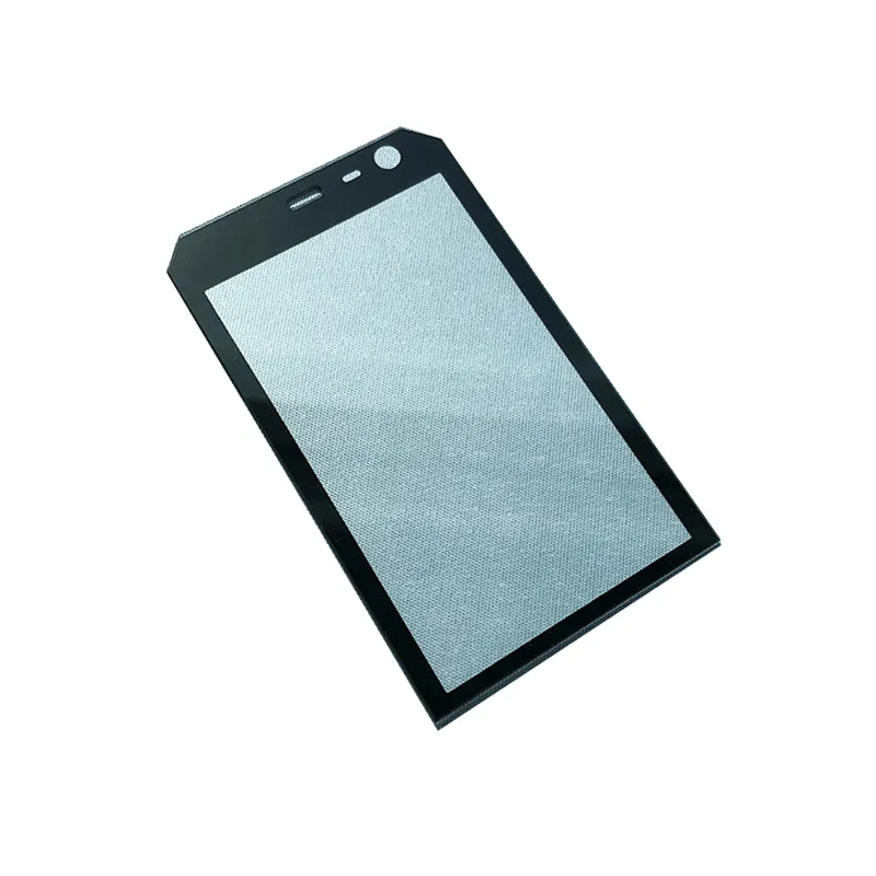 Custom black screen printing Corning Gorilla Glass panels cover for sale Small size 4mm industrial tempered glass touch panel