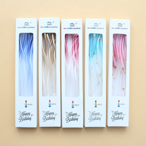 Bougies Magiques Spirales Artisanales (6 Pièces) – Décoratives Colorées <span class=keywords><strong>pour</strong></span> Mariages, Fêtes, Anniversaires d'Enfants et Décorations de Noël - Product Image 1