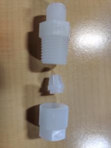 PVDF Boru Bağlantı Adaptörü Fabrikadan Doğrudan Çift Yüksüklü Sıkıştırmalı Erkek Konnektörler Plastik Bağlantı Parçası <span class=keywords><strong>PTFE</strong></span> Kimyasal Dayanımlı - Product Image 3