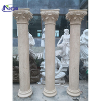 Nouvelles Colonnes Rondes en Granit et Marbre, Modèle 2026, Piliers Romains Carrés Sculptés dans la Pierre pour l'Aménagement Extérieur de Maisons et Villas