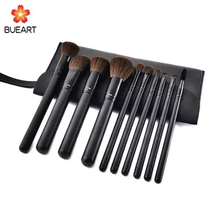 BUEYA 2020 neuer Kosmetik-Kit Make-Up-Pinsel 10 Stück 2020 Satz mit Schwarzem Holz Make-Up-Pinsel-Kit Griff mit veganes Haar