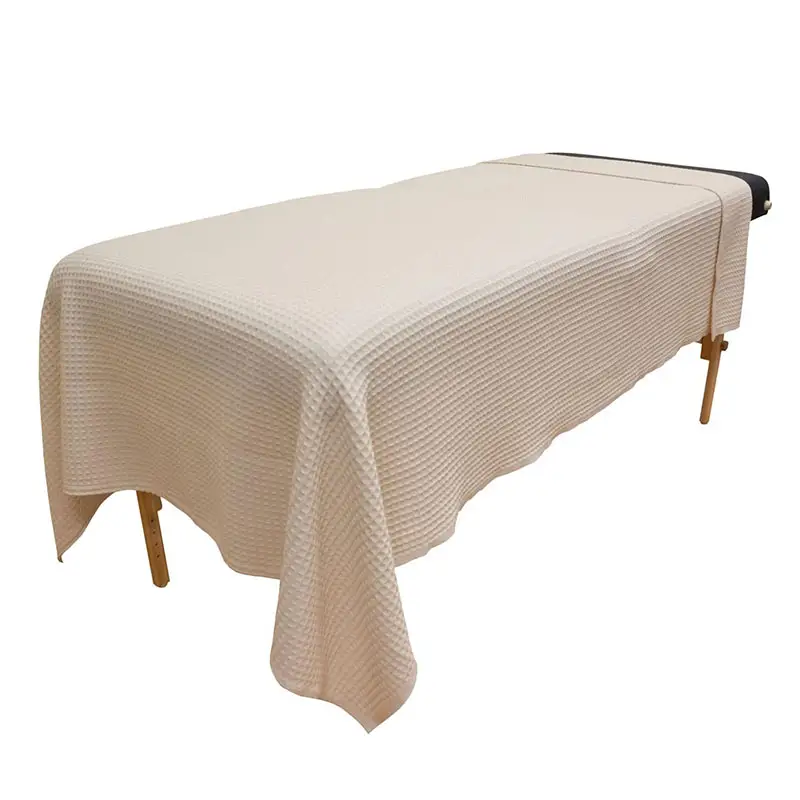 Soft Stylish Polyester / Cotton Waffle Weave Luxury Beauty Salon Spa Bed massage table blanket