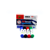 Marqueurs permanents en gros, 4 couleurs, pointe fine, encre imperméable, largeur d'écriture de 6 mm, pour utilisation sur tableau blanc à l'école et au bureau