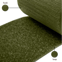 Crochet et boucle en nylon gris vert de 10 cm, durable et respectueux de l'environnement, pour chaussures, vêtements, sacs à dos, couture DIY